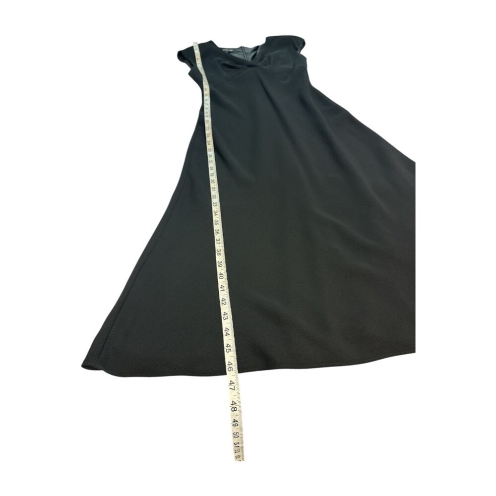 Jones New York Dress 6 Black Twist Front Tea Length Dress - Picture 4 of 8